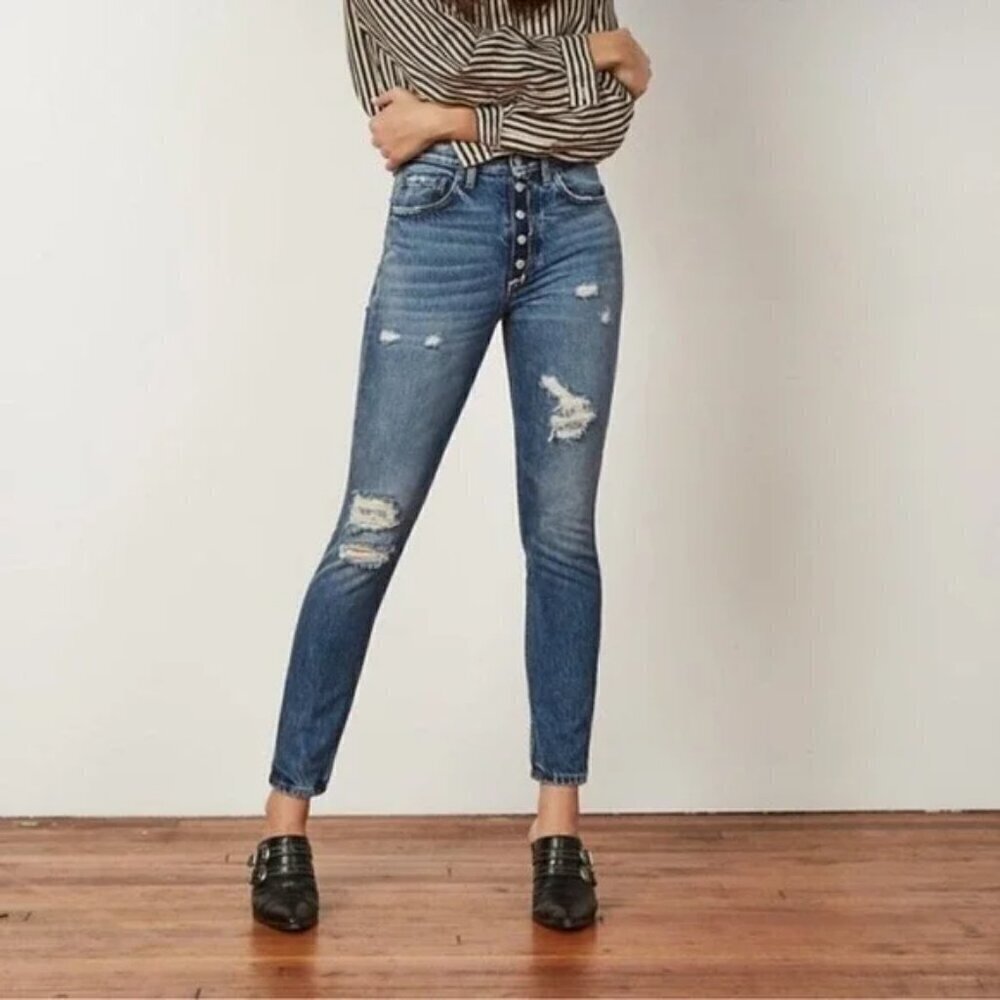 Boyish Billy High Waist Distressed Jeans Size 28